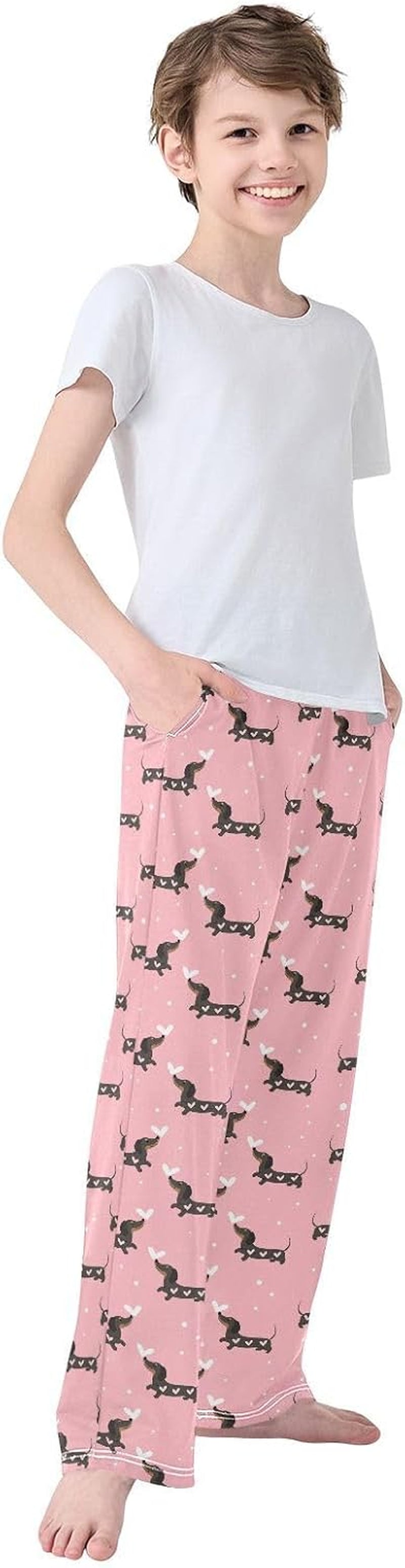 Pajama Pants Dachshund Lounge Pants Soft Pajama Bottoms with Pockets, M