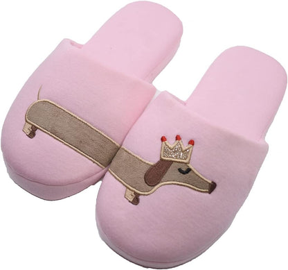 Women Dachshund Dog Slippers Hot Critter Cotton Animalindoor Comfy Bedroom Slipper Unicorn Slippers