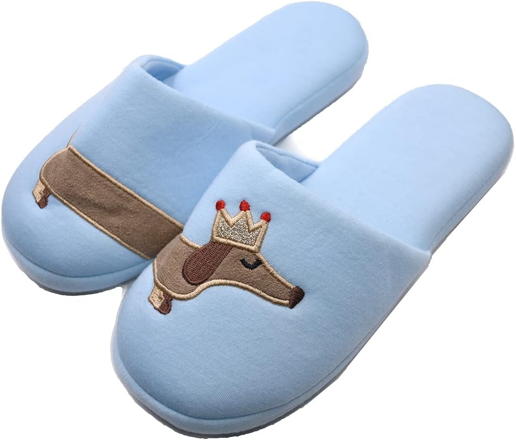 Women Dachshund Dog Slippers Hot Critter Cotton Animalindoor Comfy Bedroom Slipper Unicorn Slippers