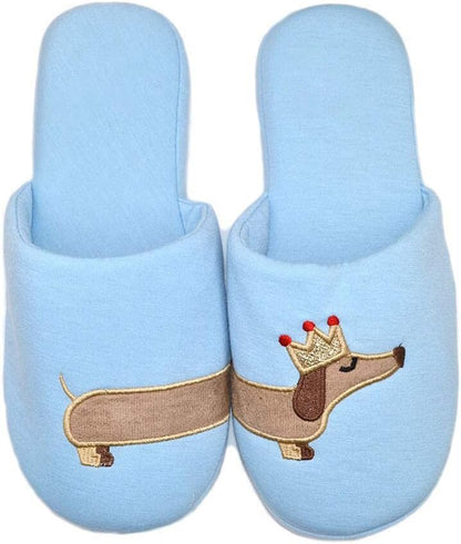 Women Dachshund Dog Slippers Hot Critter Cotton Animalindoor Comfy Bedroom Slipper Unicorn Slippers