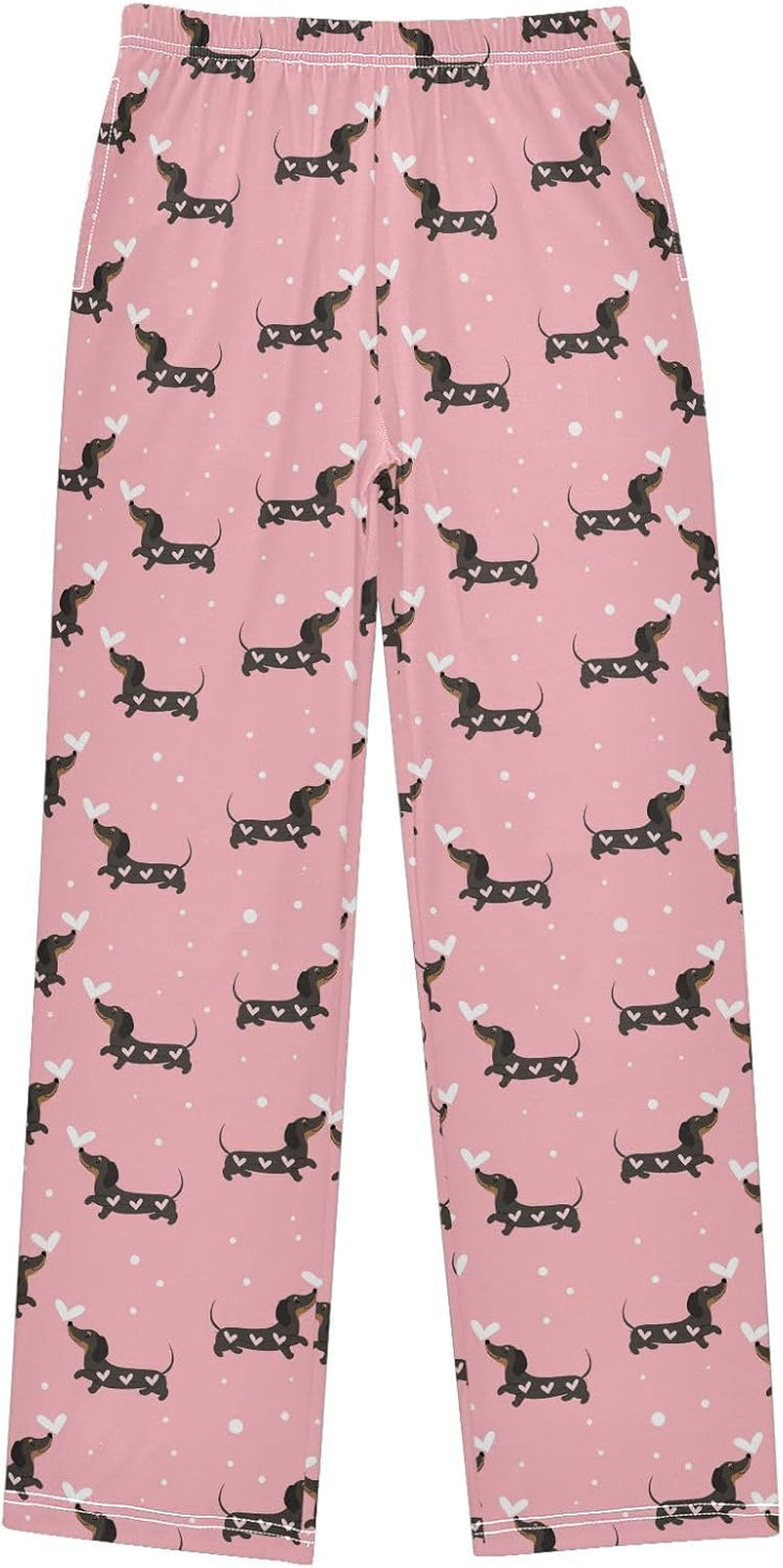 Pajama Pants Dachshund Lounge Pants Soft Pajama Bottoms with Pockets, M
