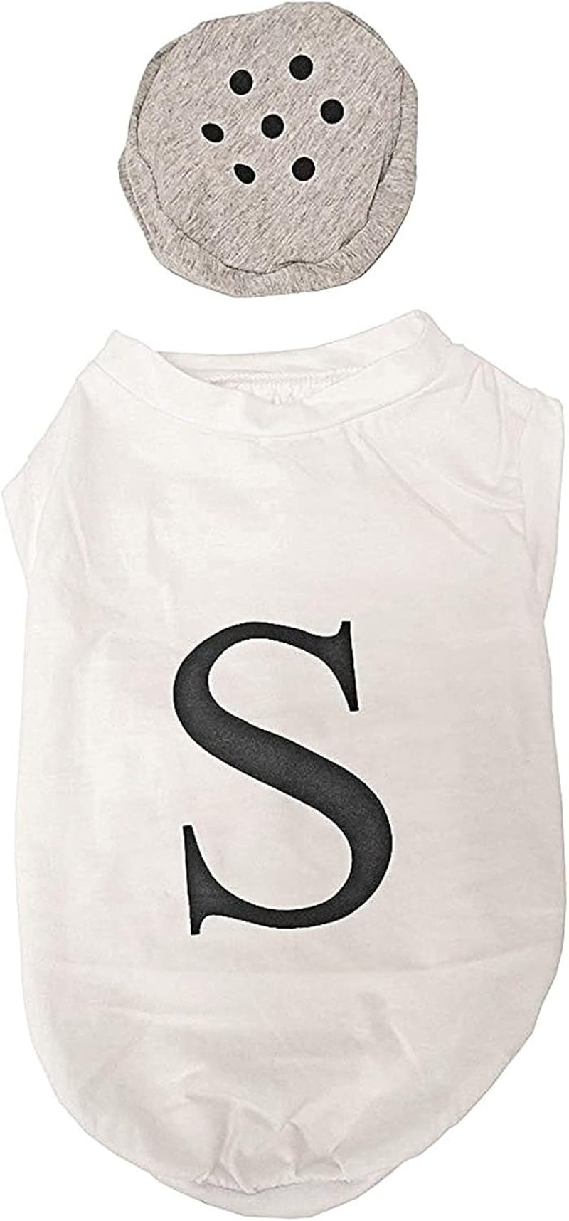 Salt & Pepper Dog Costume (Salt, Small)